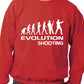 Evolution Of Shooting Funny Adult Sweatshirt