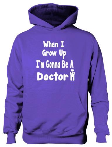 When I Grow Up Be Doctor Hoodie Girls Boys Kids