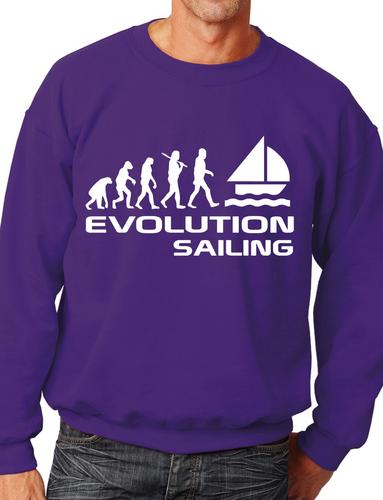 Evolution Of Sailing Funny Adult Sweatshirt