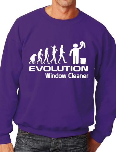 Evolution Of Window Cleaner Funny Adult Sweatshirt