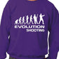 Evolution Of Shooting Funny Adult Sweatshirt