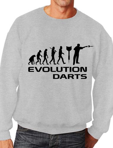 Evolution Of Darts Dart Player Funny Adult Sweatshirt