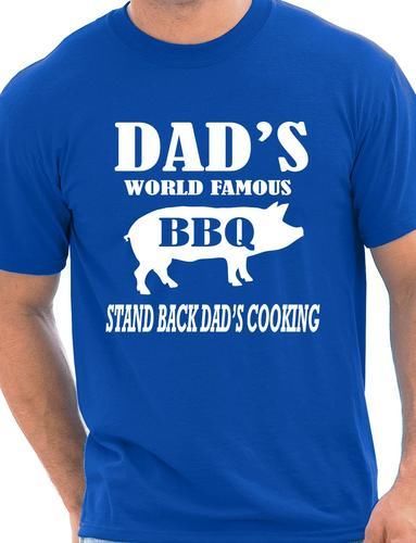 Dad's World Famous BBQ Fathers Day Mens Adult T-Shirt