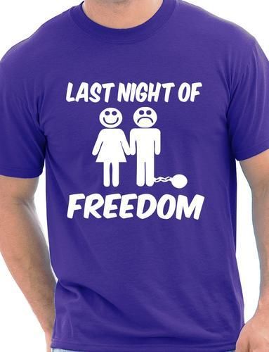 Last Night Of Freedom Funny Stag Do T-Shirt