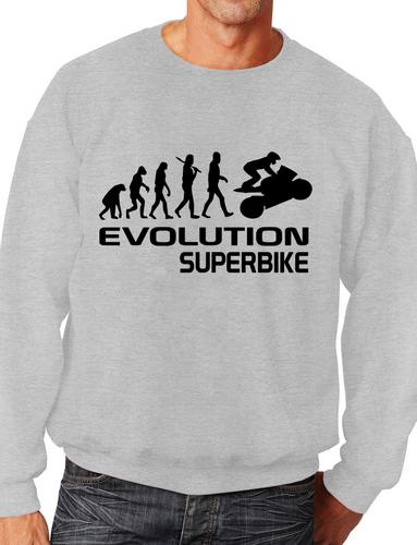 Evolution Of A Superbike Motorbike Funny Adult Sweatshirt