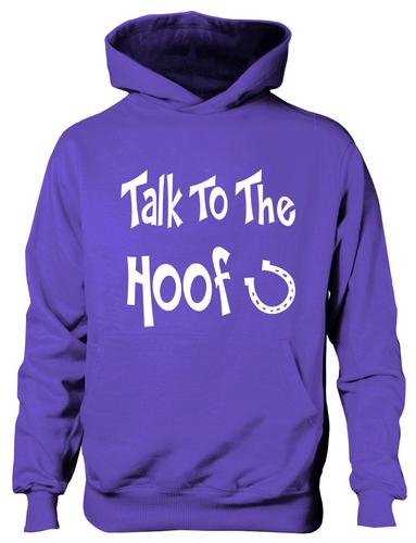 Talk To The Hoof Girls Horse Riding Hoodie Equestrian Pony Gift
