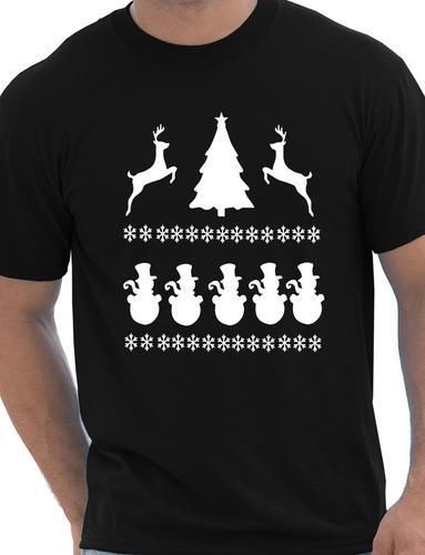 Christmas Scene Reindeer Funny Christmas Gift T-Shirt