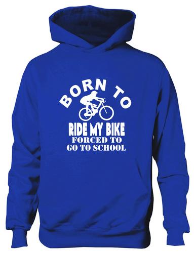 Born To Ride Bike Hoodie Girls Boys Kids