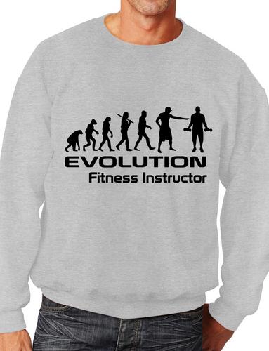 Evolution Of Fitness Instructor Funny Adult Sweatshirt