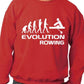 Evolution Of Rowing Rowers Funny Adult Sweatshirt