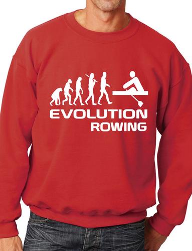 Evolution Of Rowing Rowers Funny Adult Sweatshirt