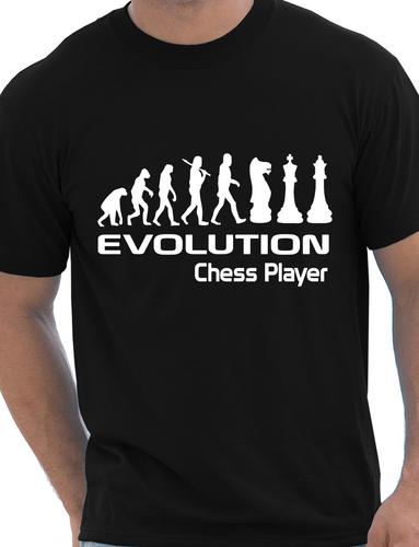 Evolution Of Chess Player T-Shirt Medium Black