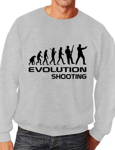 Evolution Of Shooting Funny Adult Sweatshirt