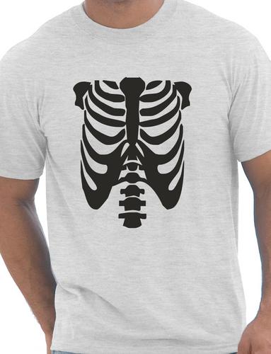 Skeleton T-Shirt Fancy Dress Halloween Funny