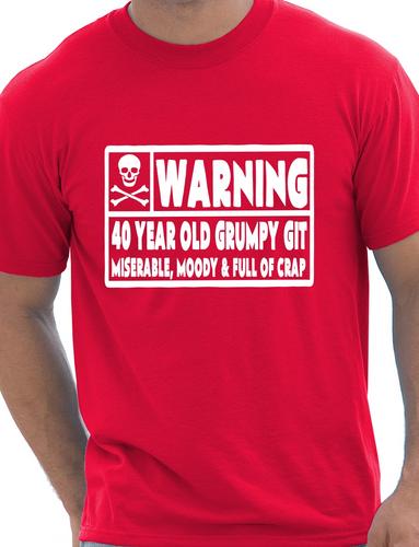 40 Year Old Git Mens 40th Birthday T-Shirt