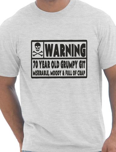 70 Year Old Git Mens 70th Birthday T-Shirt