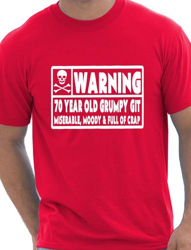 70 Year Old Git Mens 70th Birthday T-Shirt