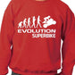 Evolution Of A Superbike Motorbike Funny Adult Sweatshirt