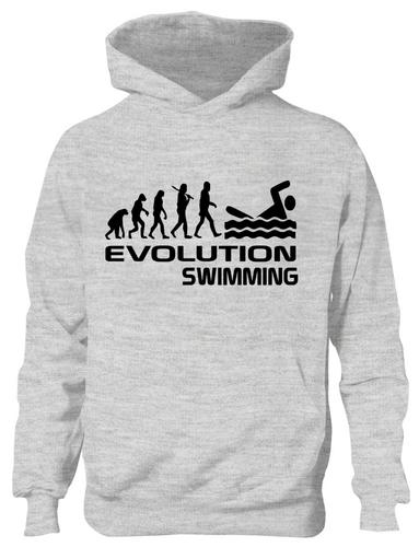 Evolution Of Swimming Girls Boys Hoodie Hoody Swimmer Gift
