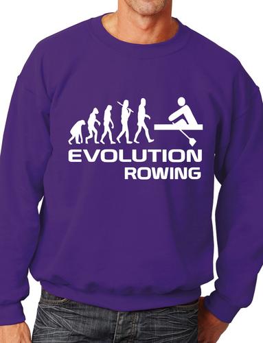 Evolution Of Rowing Rowers Funny Adult Sweatshirt