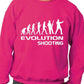 Evolution Of Shooting Funny Adult Sweatshirt