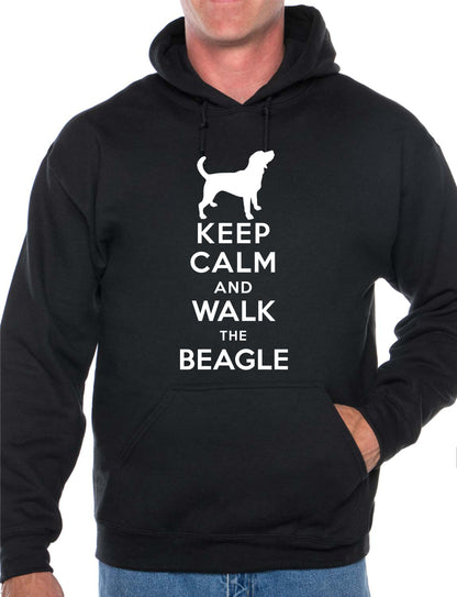 Keep Calm Walk The Beagle Dog Lovers Hoodie Size