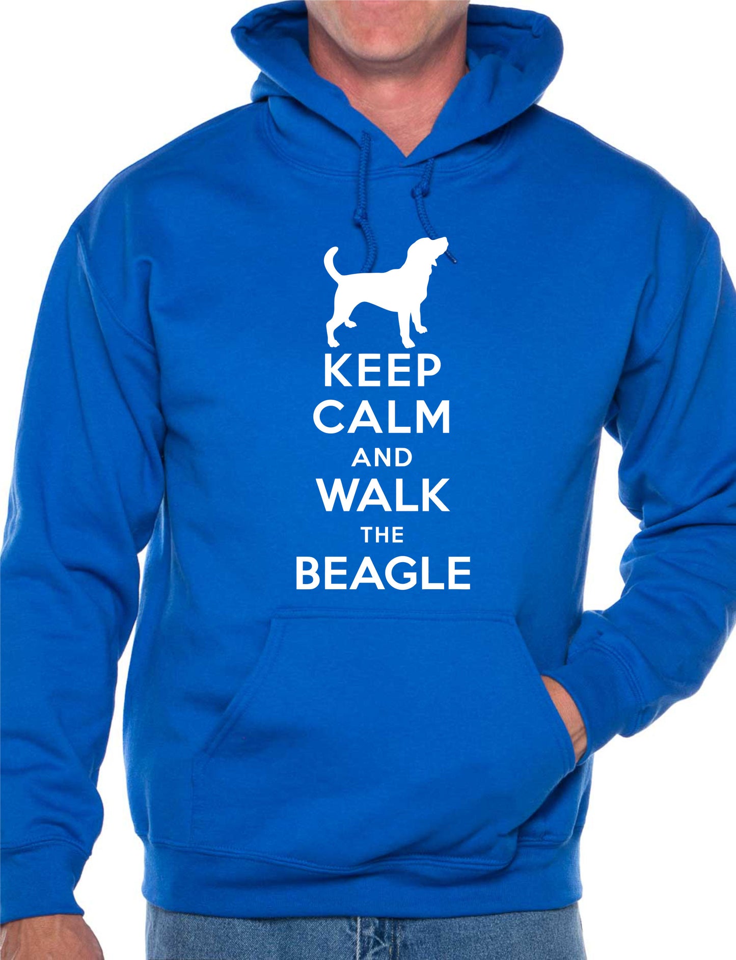 Keep Calm Walk The Beagle Dog Lovers Hoodie Size