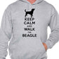 Keep Calm Walk The Beagle Dog Lovers Hoodie Size