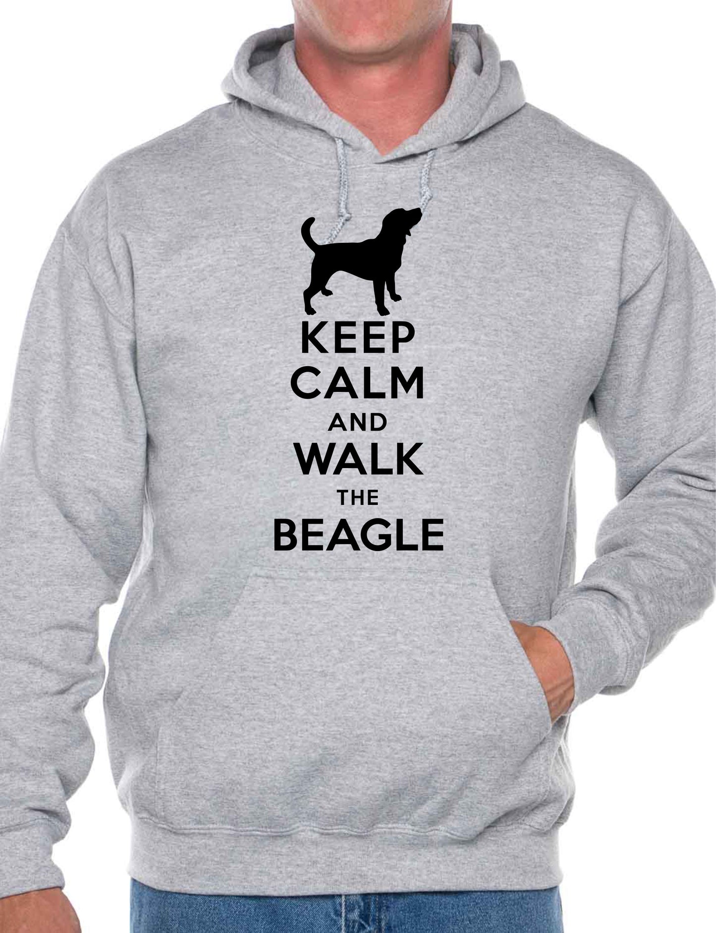 Keep Calm Walk The Beagle Dog Lovers Hoodie Size