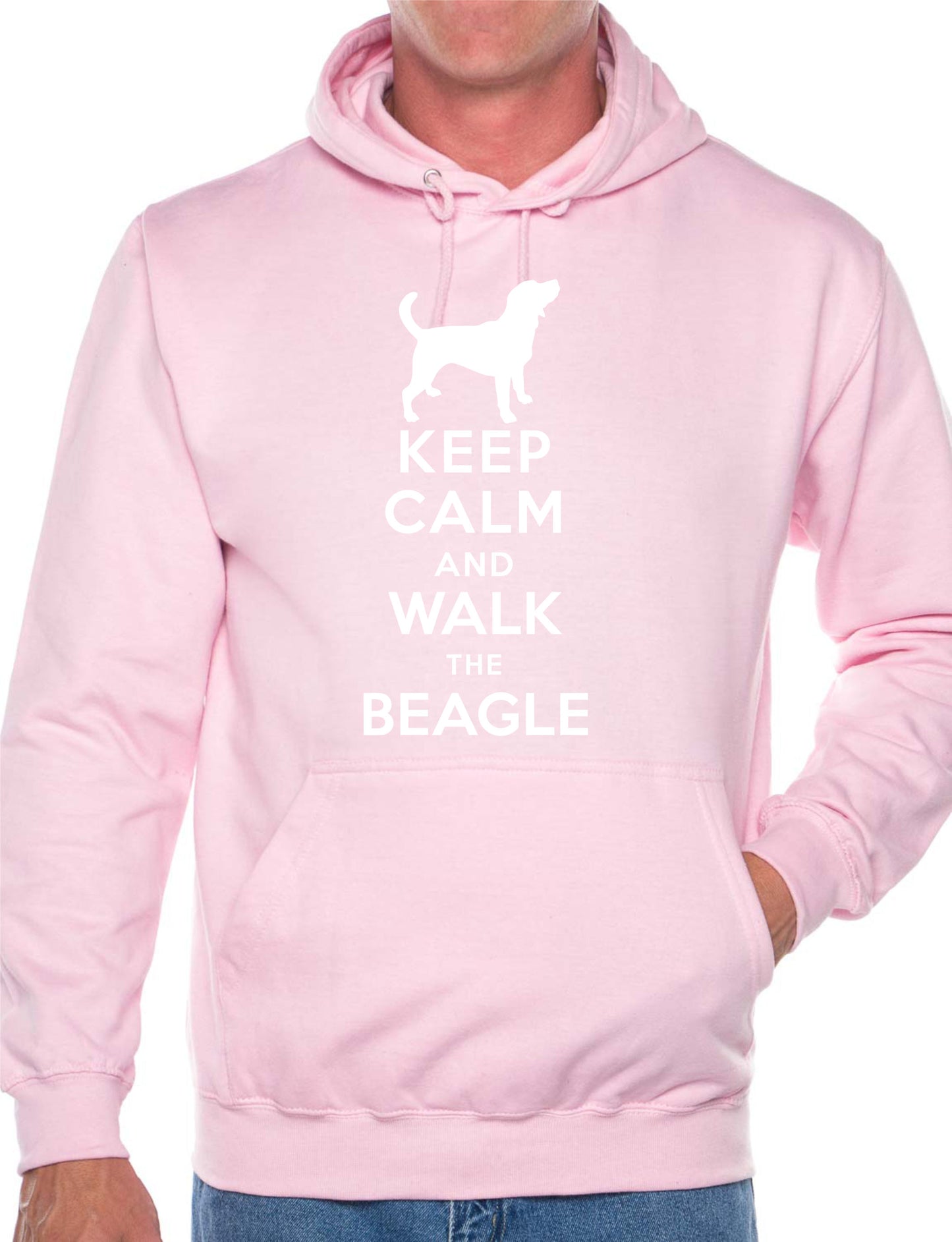 Keep Calm Walk The Beagle Dog Lovers Hoodie Size