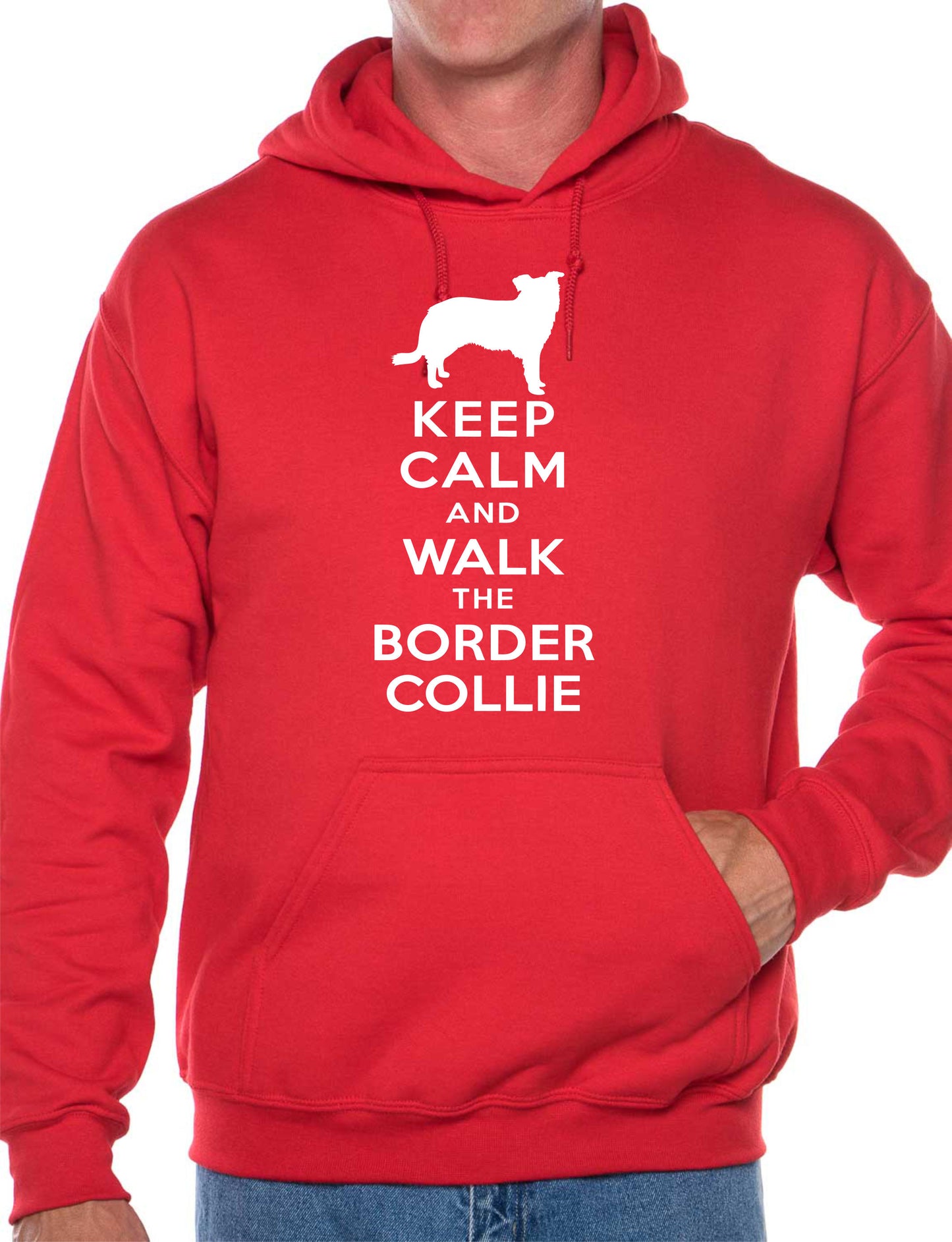 Keep Calm Walk The Border Collie Dog Lovers Hoodie Size