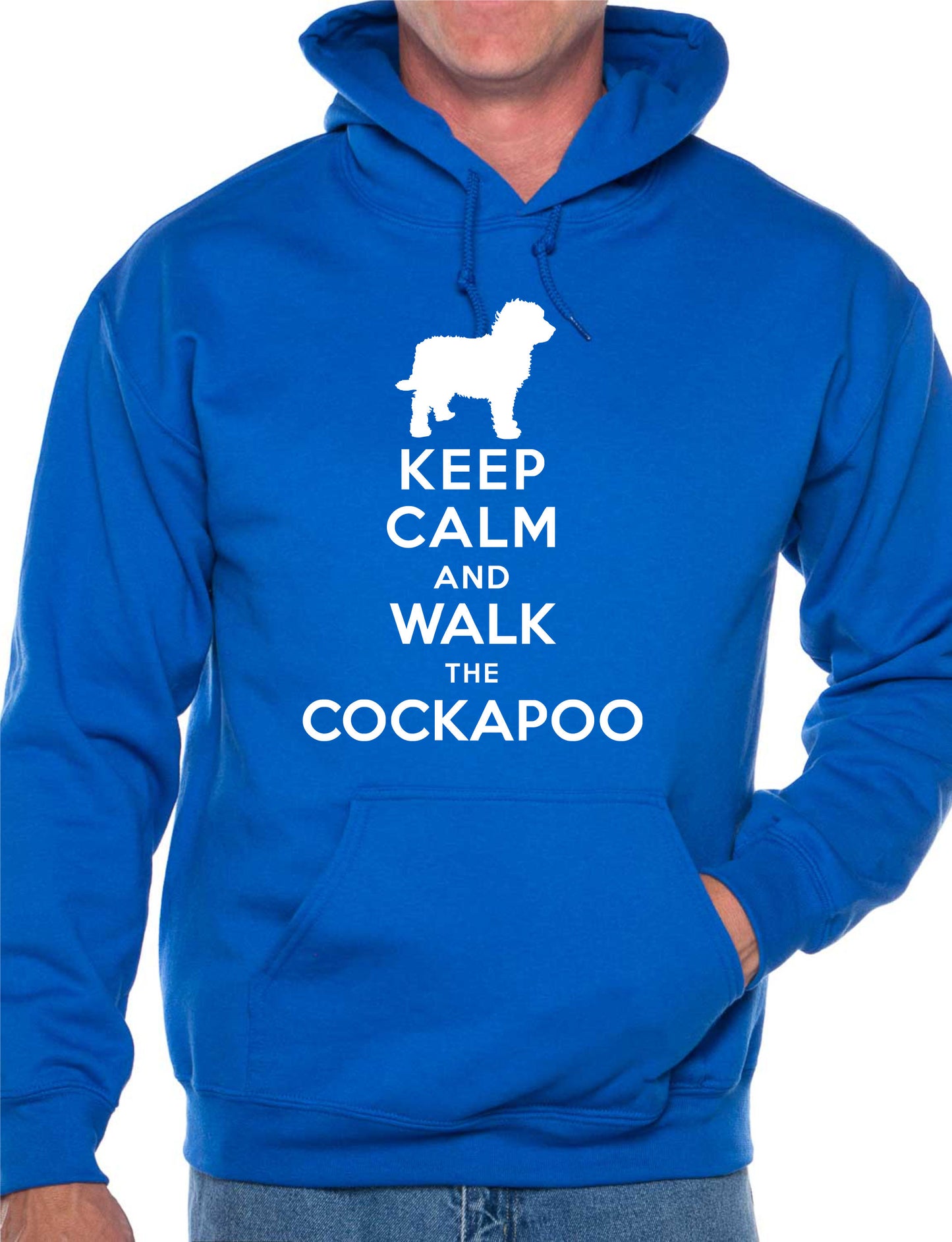 Keep Calm Walk The Cockapoo Dog Lovers Hoodie Size