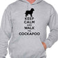 Keep Calm Walk The Cockapoo Dog Lovers Hoodie Size