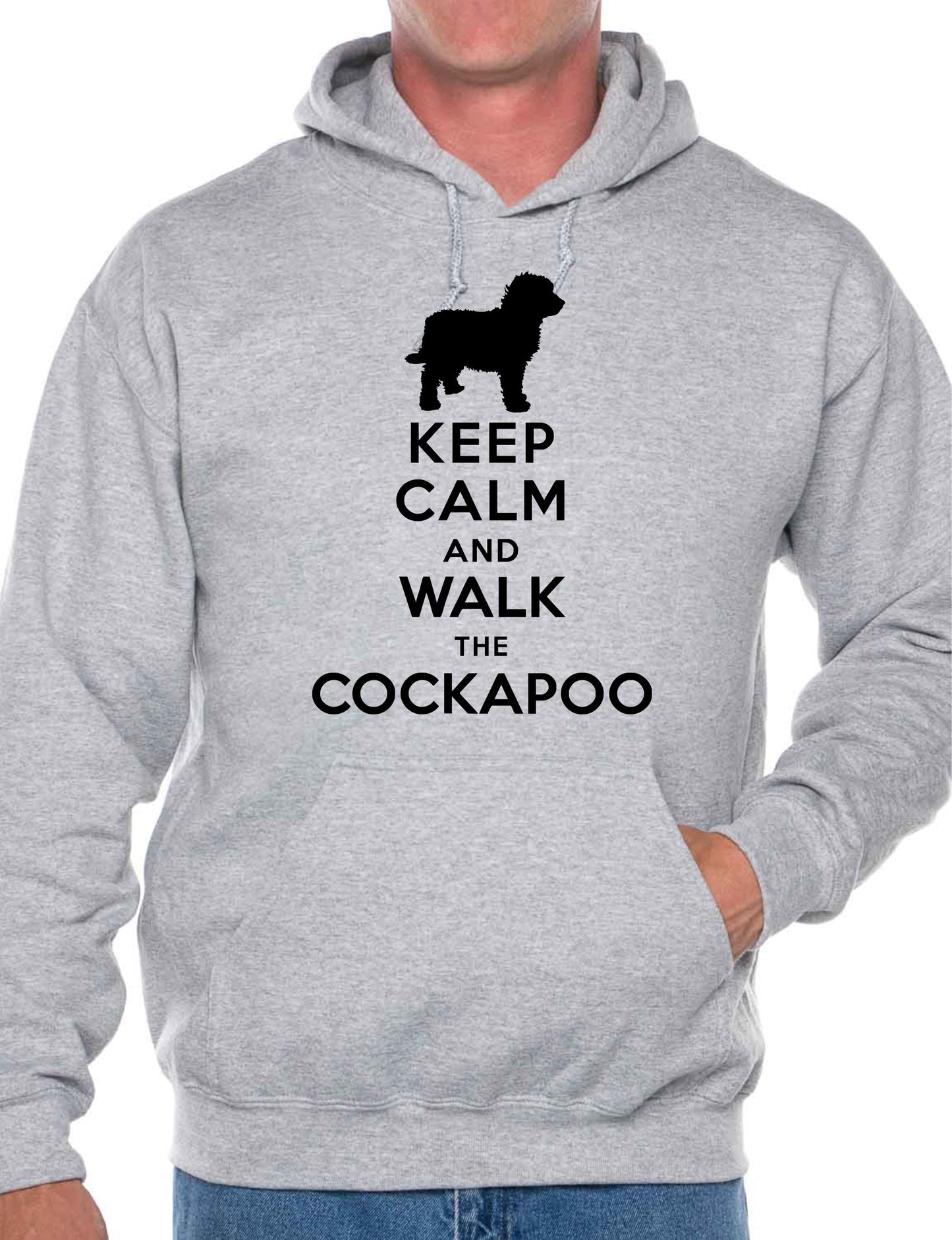 Keep Calm Walk The Cockapoo Dog Lovers Hoodie Size