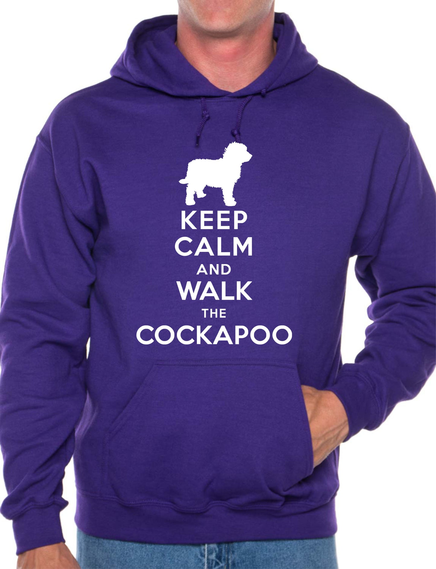 Keep Calm Walk The Cockapoo Dog Lovers Hoodie Size