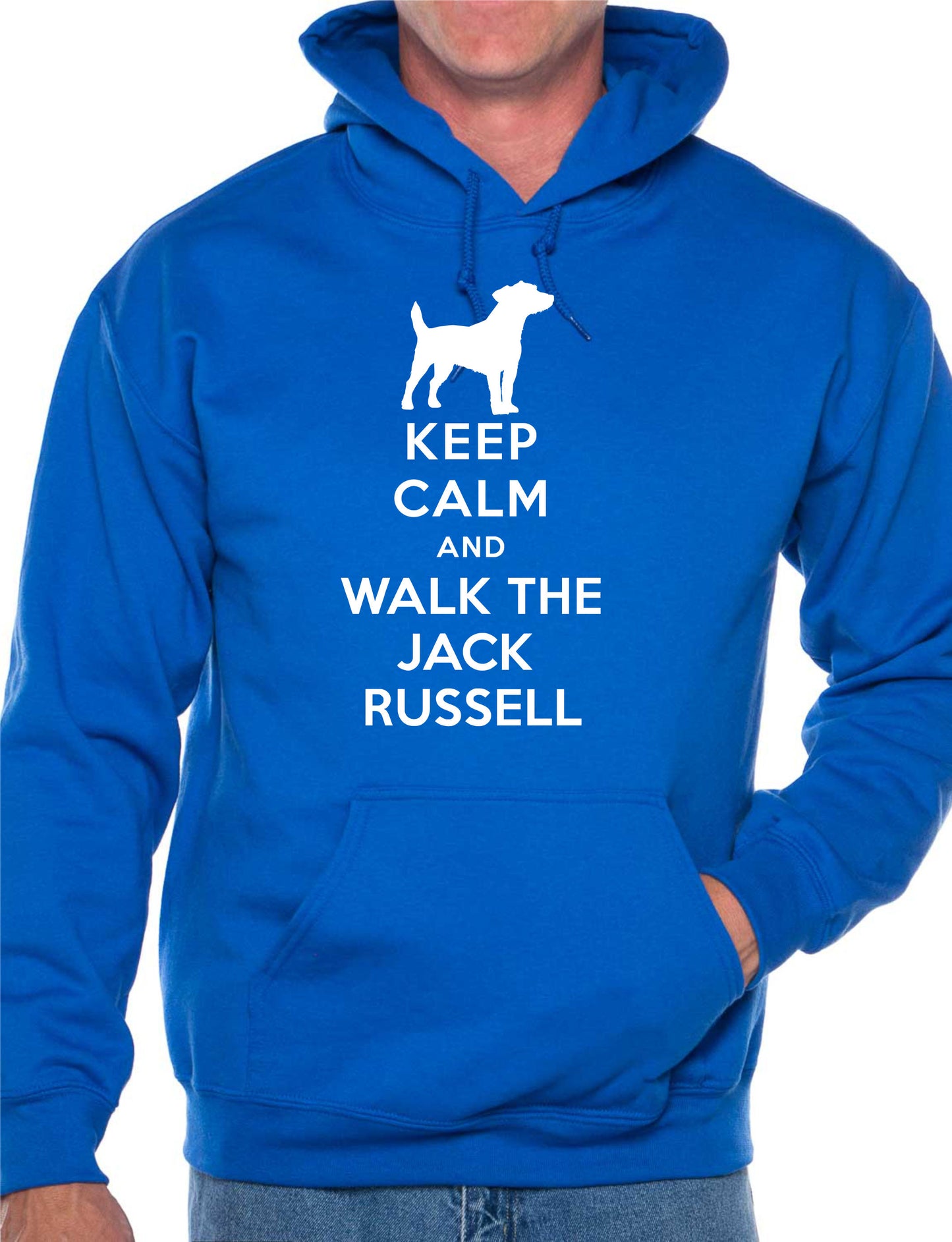 Keep Calm Walk The Jack Russell Dog Lovers Hoodie Size