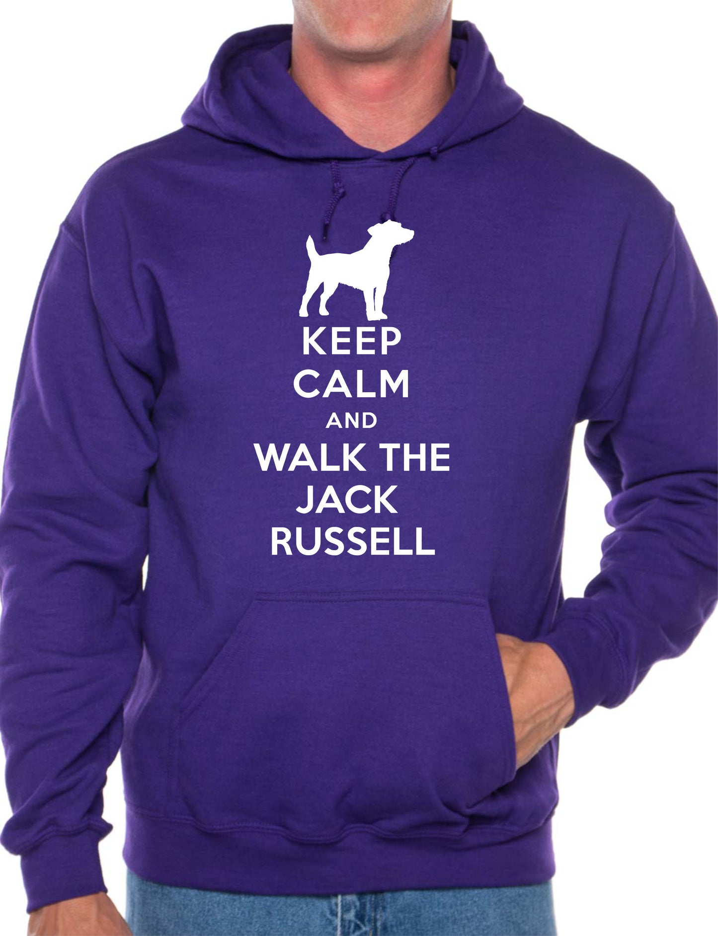 Keep Calm Walk The Jack Russell Dog Lovers Hoodie Size