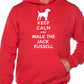 Keep Calm Walk The Jack Russell Dog Lovers Hoodie Size