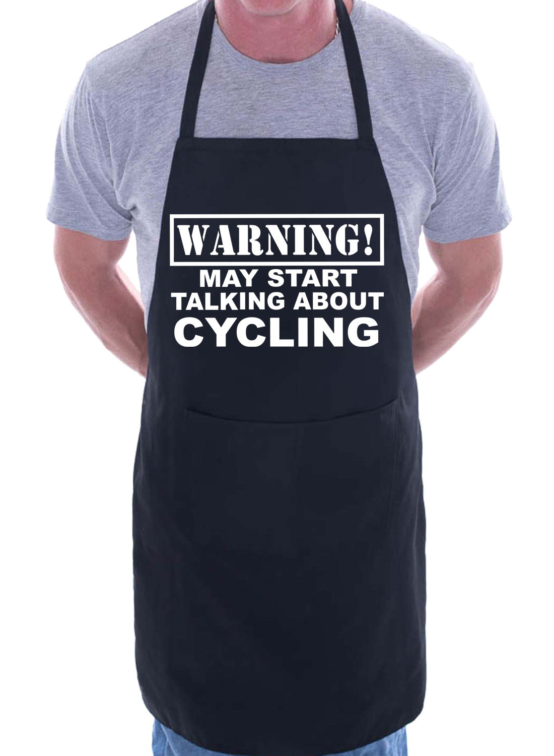 Warning May Talk About Cycling Funny BBQ Novelty Cooking Apron