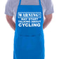 Warning May Talk About Cycling Funny BBQ Novelty Cooking Apron