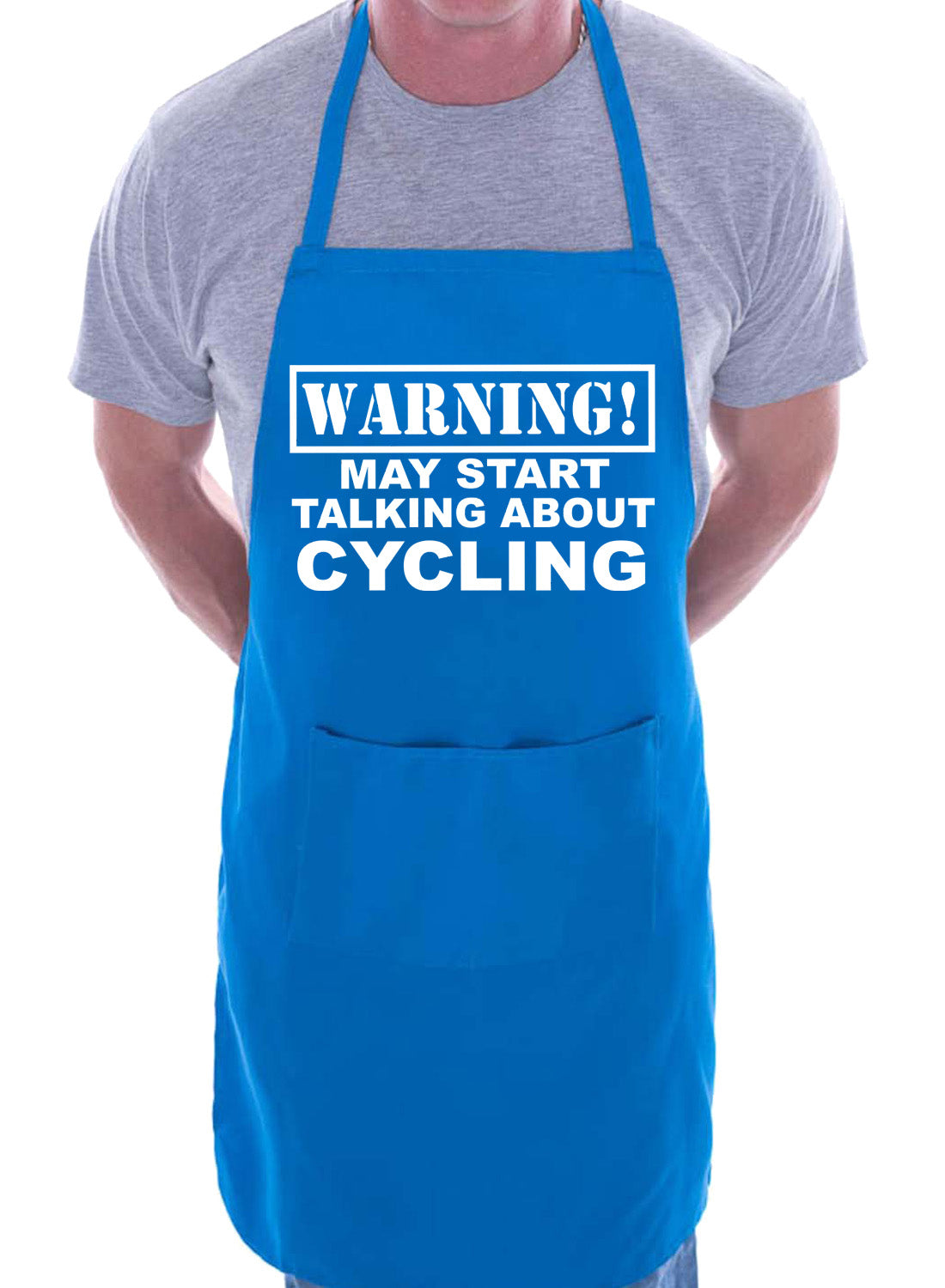 Warning May Talk About Cycling Funny BBQ Novelty Cooking Apron