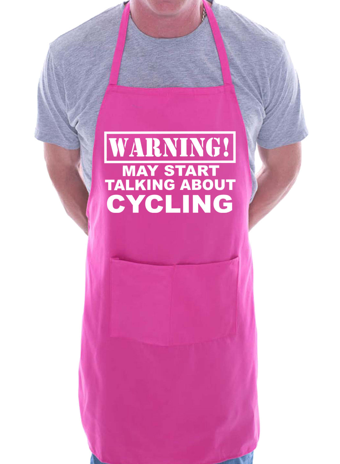 Warning May Talk About Cycling Funny BBQ Novelty Cooking Apron