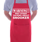 Warning May Talk About Snooker Funny BBQ Apron