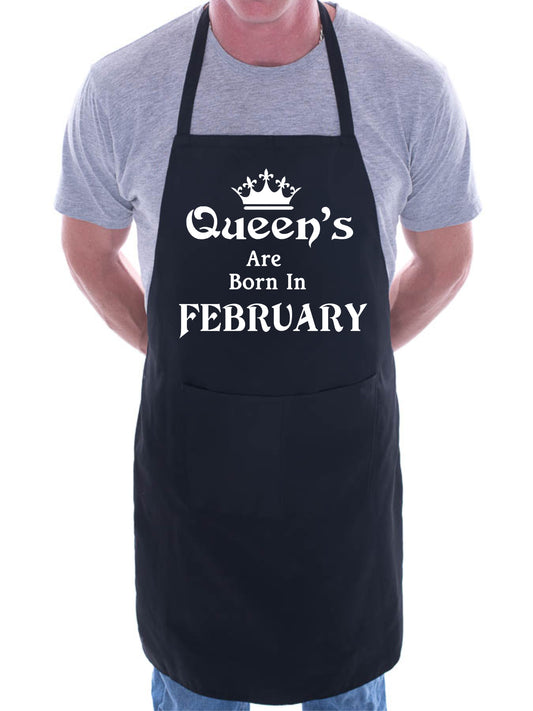 Born In February Birthday Funny Joke BBQ Novelty Cooking Apron