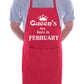 Born In February Birthday Funny Joke BBQ Novelty Cooking Apron