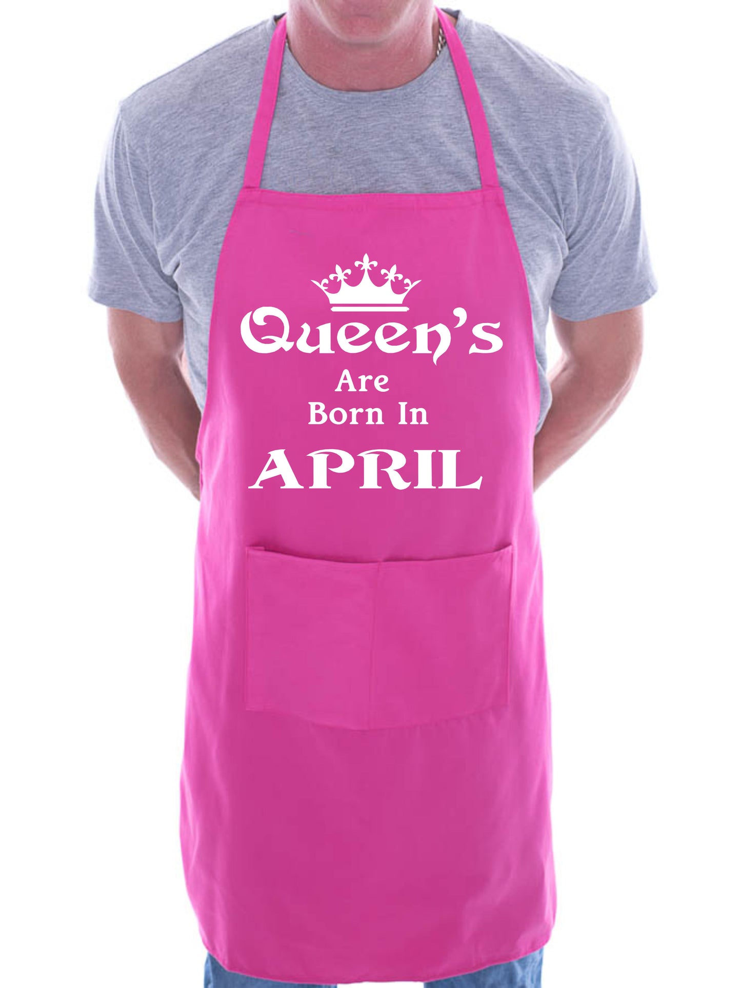 Born In April Birthday Funny Joke BBQ Novelty Cooking Apron