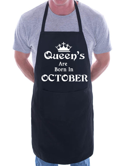 Born In October Birthday Funny Joke BBQ Novelty Cooking Apron
