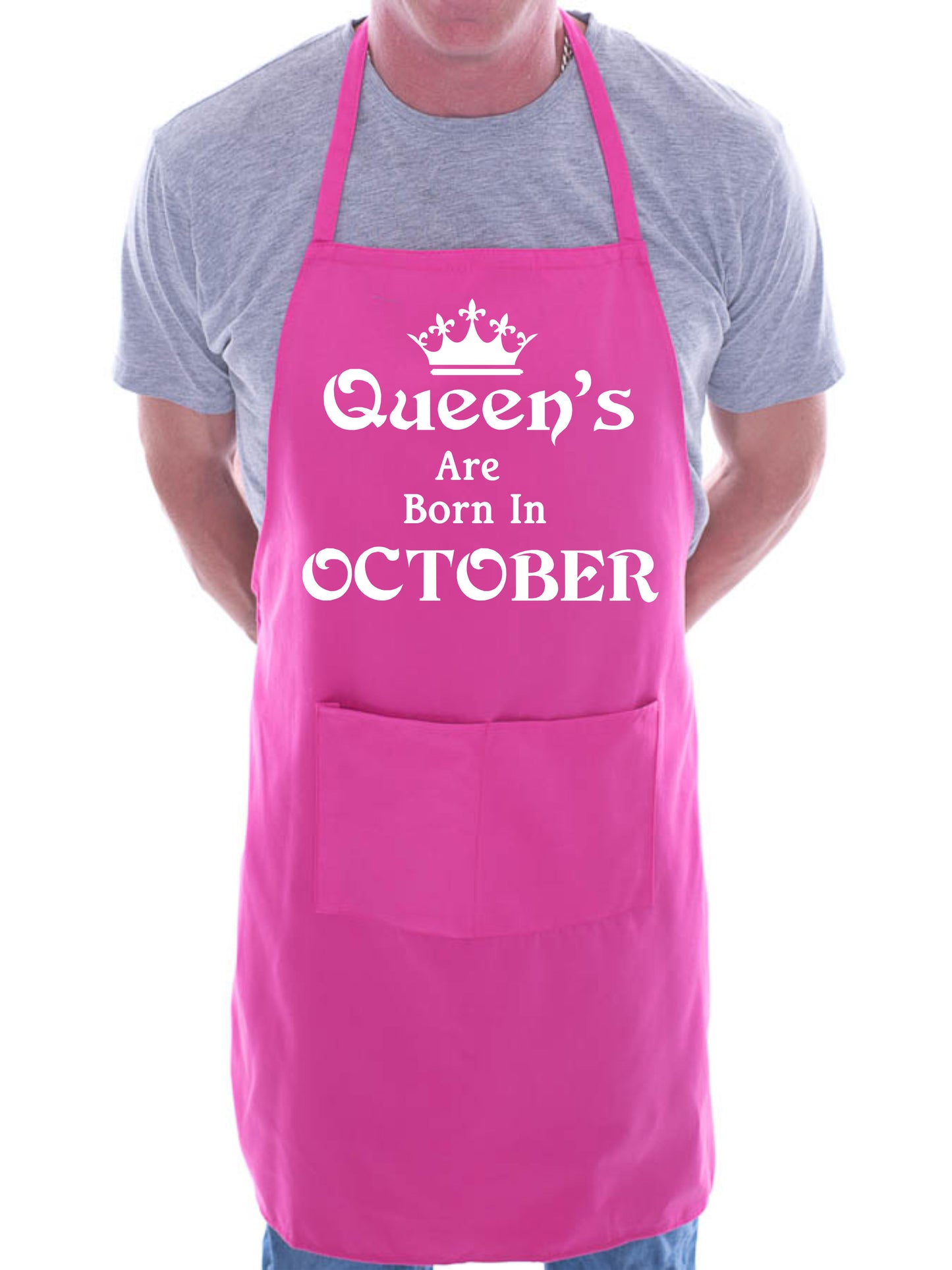 Born In October Birthday Funny Joke BBQ Novelty Cooking Apron