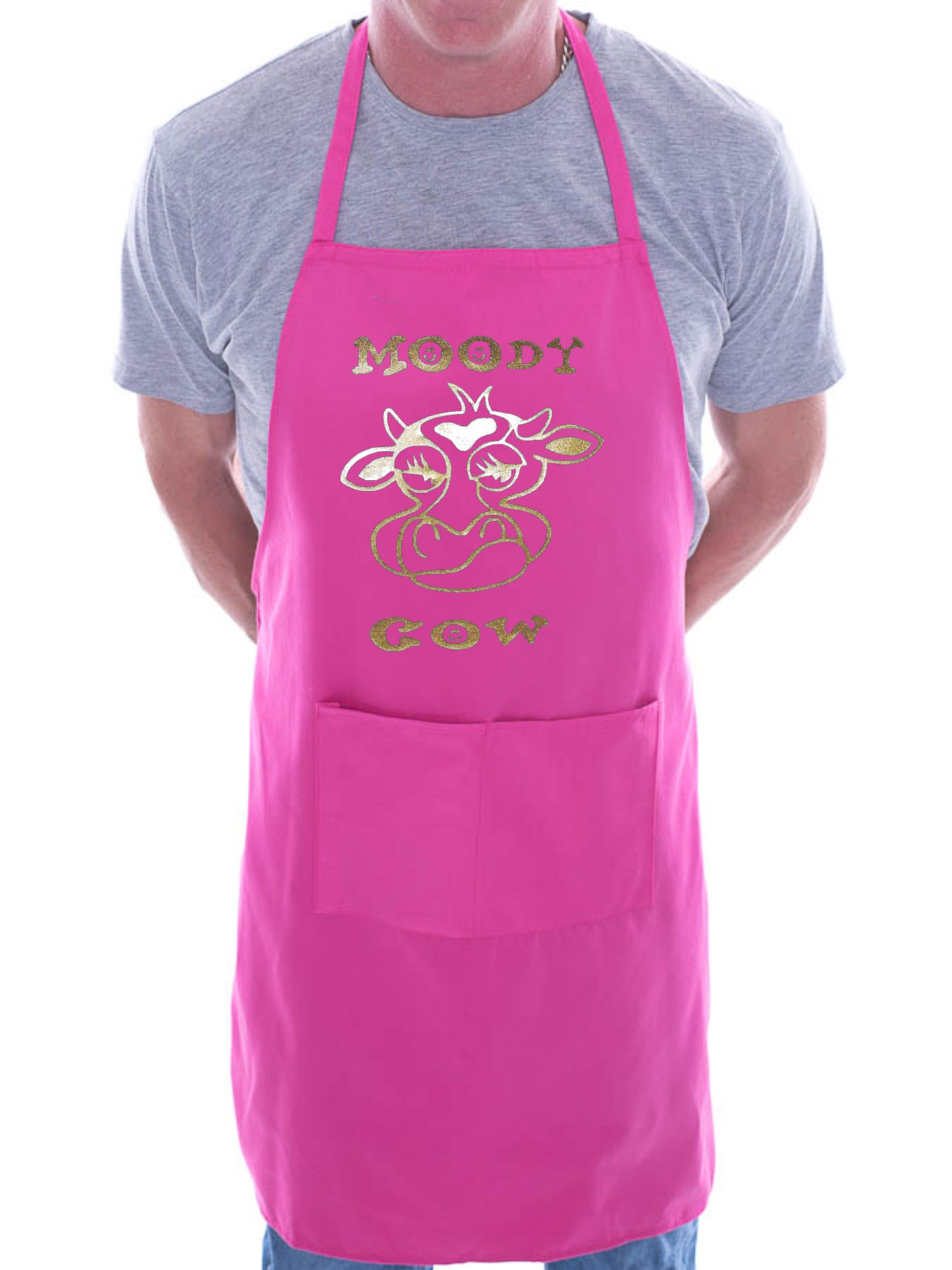 Moody Cow BBQ Funny Apron