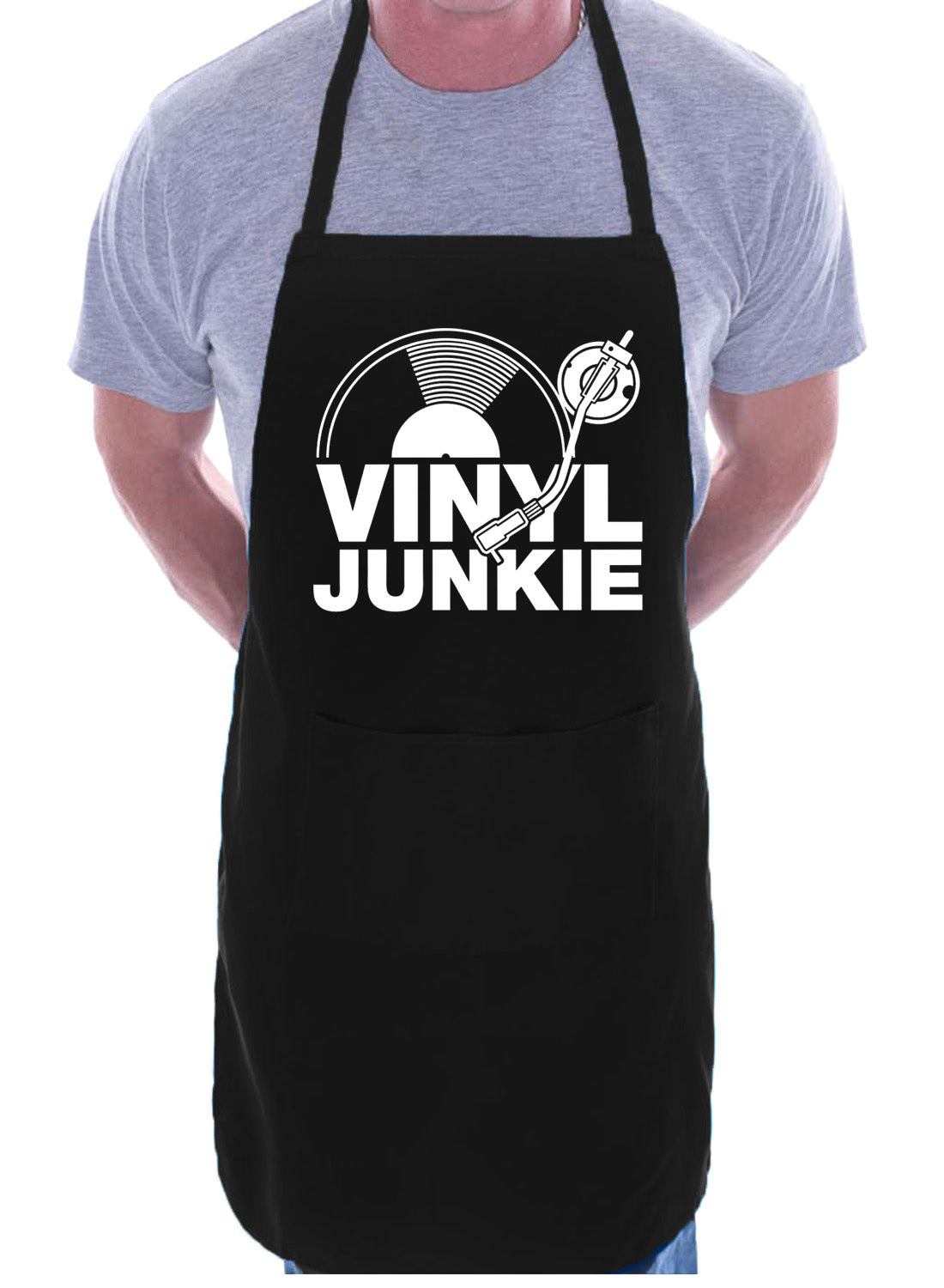 Vinyl Junkie Music Lover Gift DJ Records Funny Novelty BBQ Cooking Apron